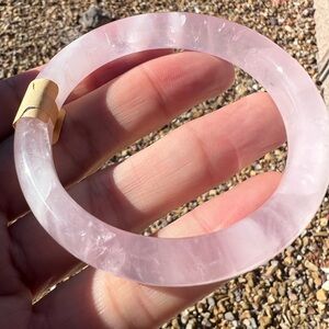 Elegant Rose quartz Bangle Bracelet